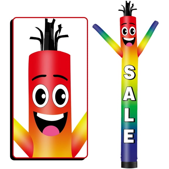 Sale Inflatable Tube Man Wacky Wavy Dancing Guy for Outdoor Decoration Advertising Business Promotion - Rainbow-Themed (Blower Not Included)