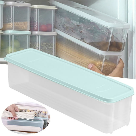 On Sale ! Jiiey Spice Jars Rectangular Food Storage Pasta Container Noodle Storage Box Plastic Noodle Box Sealed Refrigerator Vermicelli Grain Storage Box with Lid 1Pc Food Storage Box