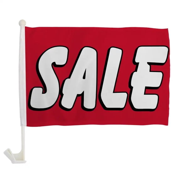 Sale (Red) Single-Sided Car Flag