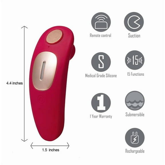 Maia Remi Remote Control Suction Vibe-Red