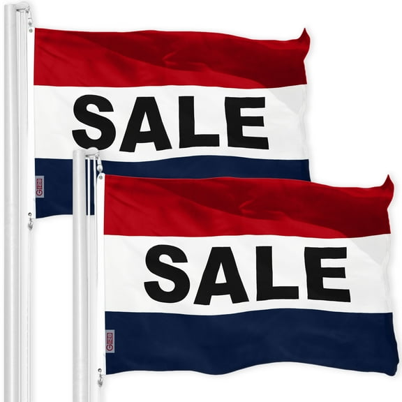Sale Sign Flag 3x5FT 2-Pack Printed 150D Polyester By G128