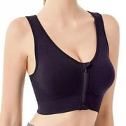MONINTIC Sale Sports Bras for Women High Support Front Closure Push Up Bras No Underwire Front Close Racerback Bras Front Closure 36B Seamless Wireless Push Up Bras Lace Lingerie Bralette Deals