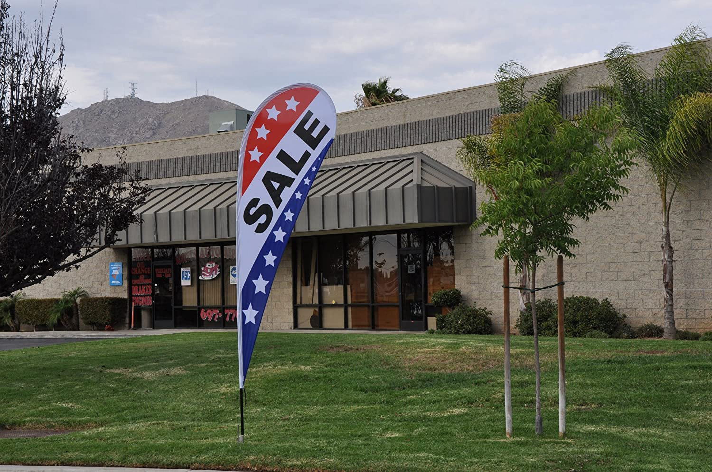 Sale Teardrop Flag Set Advertising Flag Sign with Flag Pole Kit and Ground Stake