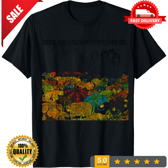 Sale! The Monkees T-Shirt Pisces, Aquarius, Capricorn & Jones Ltd. Words Classic, LIMITED EDITION-TH64539