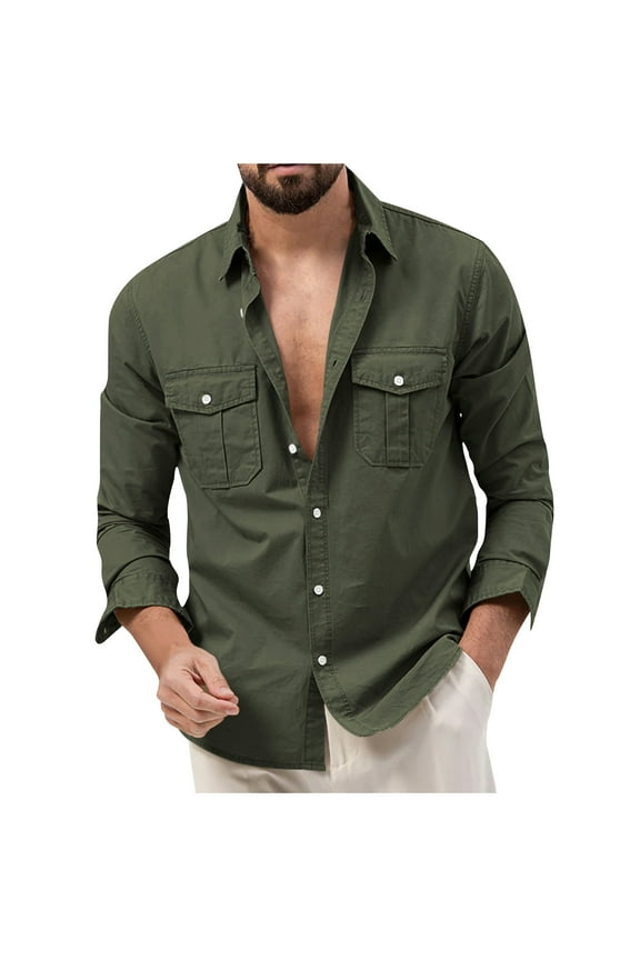 Sale Today's Mens Print Dress Shirt Long Sleeve Executive Shirt Casual Non Iron Formal Shirts Stretch Lapel Button Up Business Work Blouse Tops