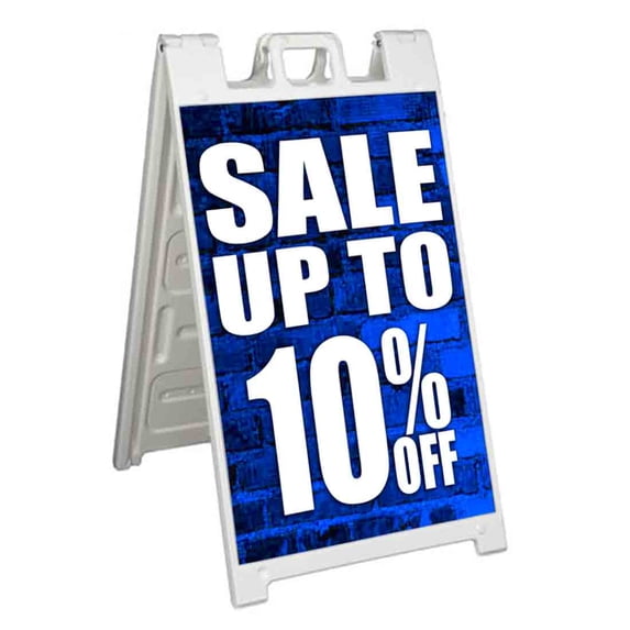 Sale Up To 10 Percent Off (24" X 36") Standard A-Frame Signicade, Includes Decal Applied To Stand