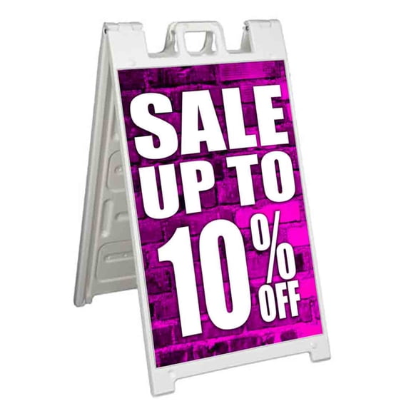 Sale Up To 10 Percent Off (24" X 36") Standard A-Frame Signicade, Includes Decal Applied To Stand