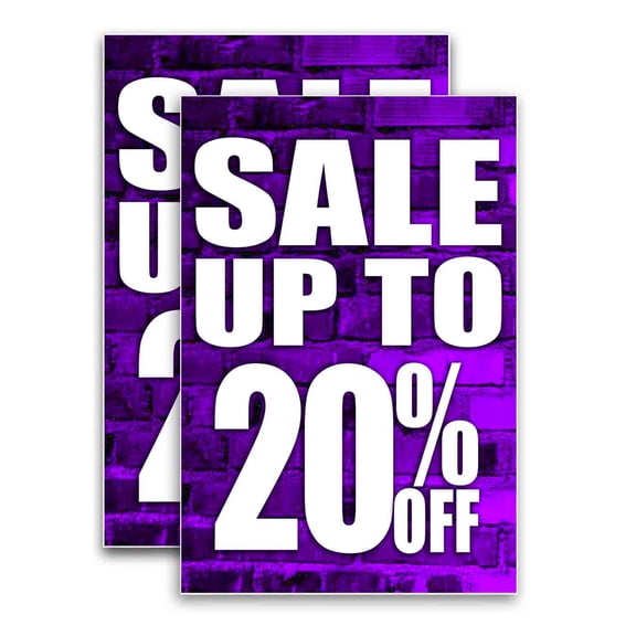 Sale Up To 20 Percent Off (24" X 36") Vinyl Decal Only (Pack of 2) |Sign|Sticker|Poster