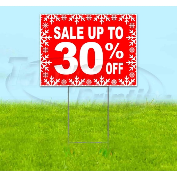 Sale Up To 30% Off (18" x 24") Yard Sign, Includes Metal Step Stake