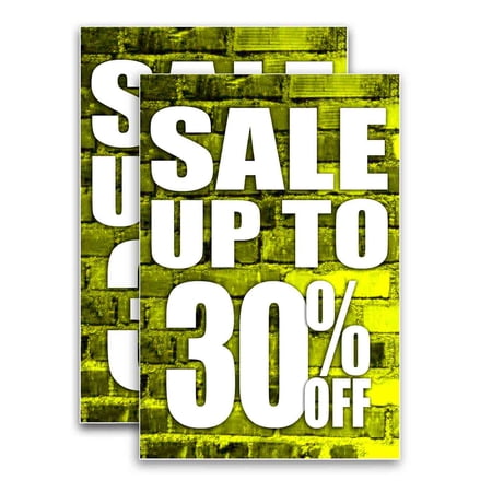 Sale Up To 30 Percent Off (24" X 36") Vinyl Decal Only (Pack of 2) |Sign|Sticker|Poster