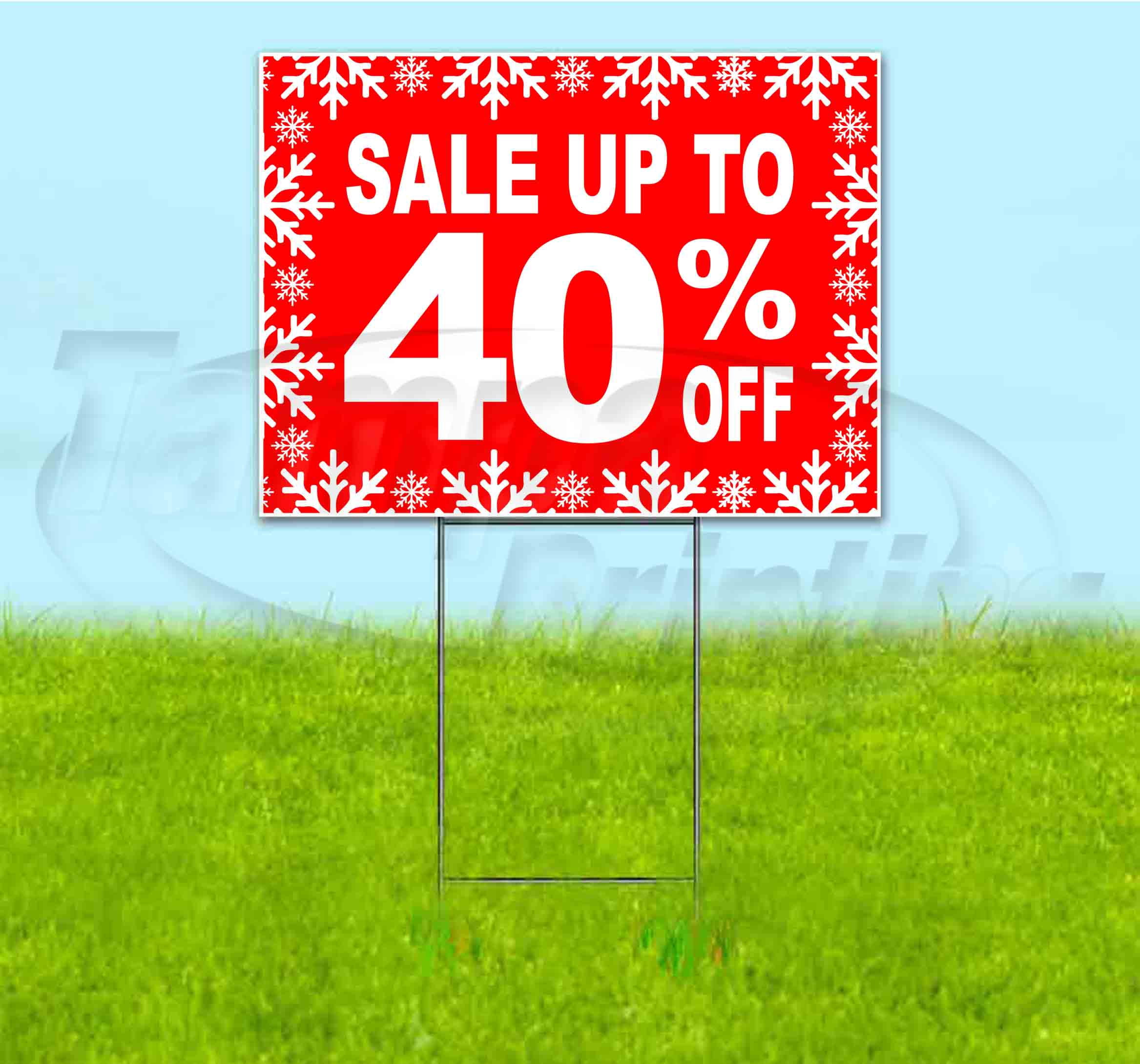Sale Up To 40% Off (18" x 24") Yard Sign, Includes Metal Step Stake