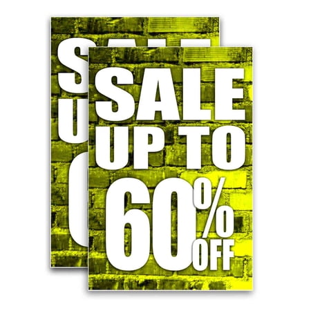 Sale Up To 60 Percent Off (24" X 36") Vinyl Decal Only (Pack of 2) |Sign|Sticker|Poster