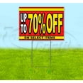 thumbnail image 1 of Sale Up To 70% Off On Select Items (18" x 24") Yard Sign, Includes Metal Step Stake, 1 of 6