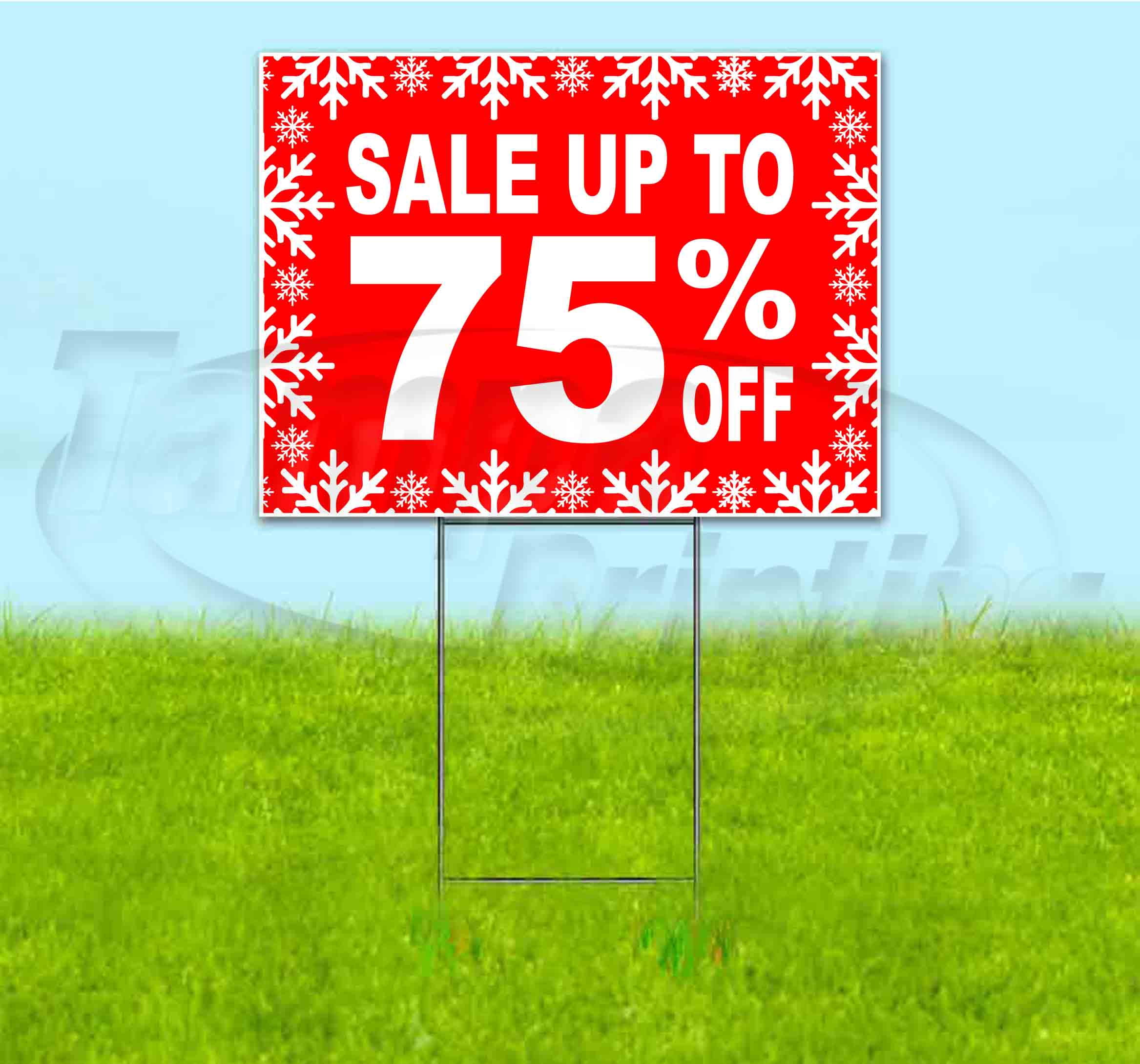Sale Up To 75% Off (18" x 24") Yard Sign, Includes Metal Step Stake