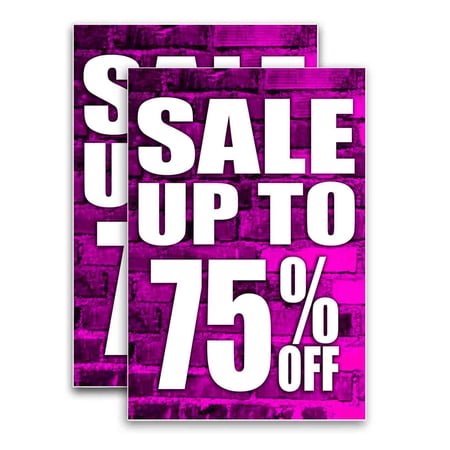Sale Up To 75 Percent Off (24" X 36") Vinyl Decal Only (Pack of 2) |Sign|Sticker|Poster
