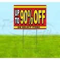 thumbnail image 1 of Sale Up To 90% Off On Select Items (18" x 24") Yard Sign, Includes Metal Step Stake, 1 of 6