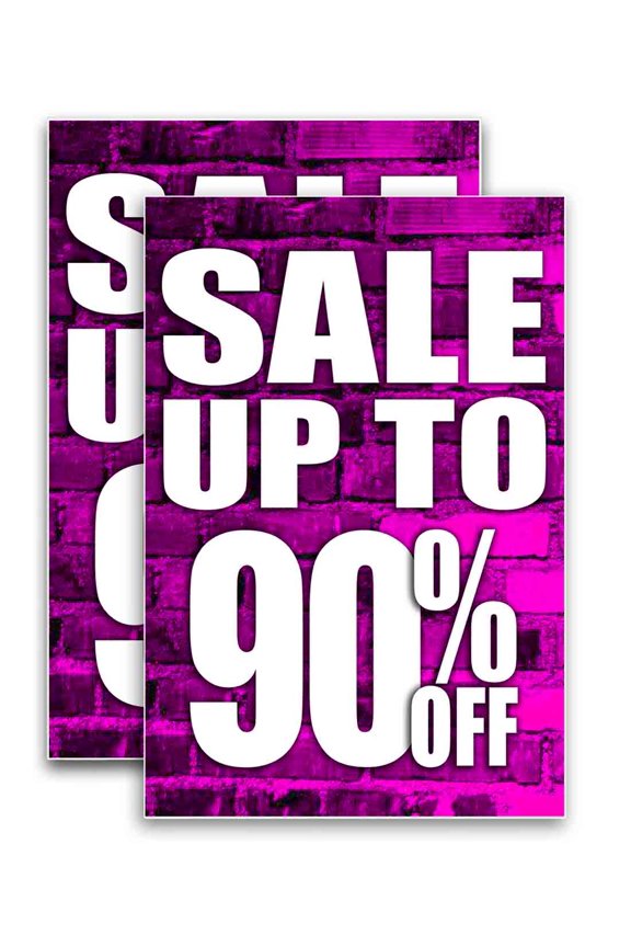 Sale Up To 90 Percent Off (24" X 36") Vinyl Decal Only (Pack of 2) |Sign|Sticker|Poster