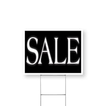 Sale Yard Sign 12 Inch x 16 Inch Single Sided Weatherproof Heavy-Duty Plastic with Stake | Retail Promotions, Eye-Catching Display, Professional Signage | Made in USA