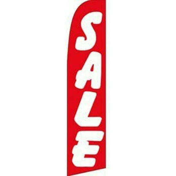 Sale in Red Swooper Feather Flag