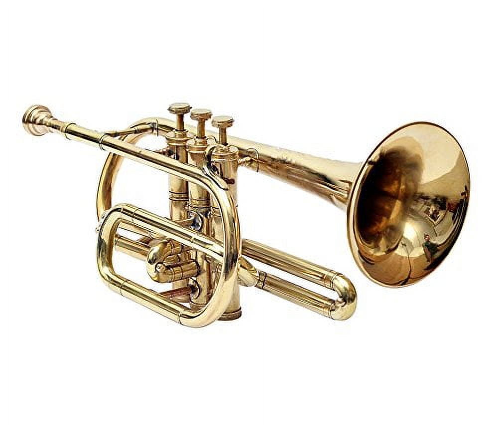 Sale on Pocket Trumpet 3 Valve's Shinning Brass with Mouthpiece and Case