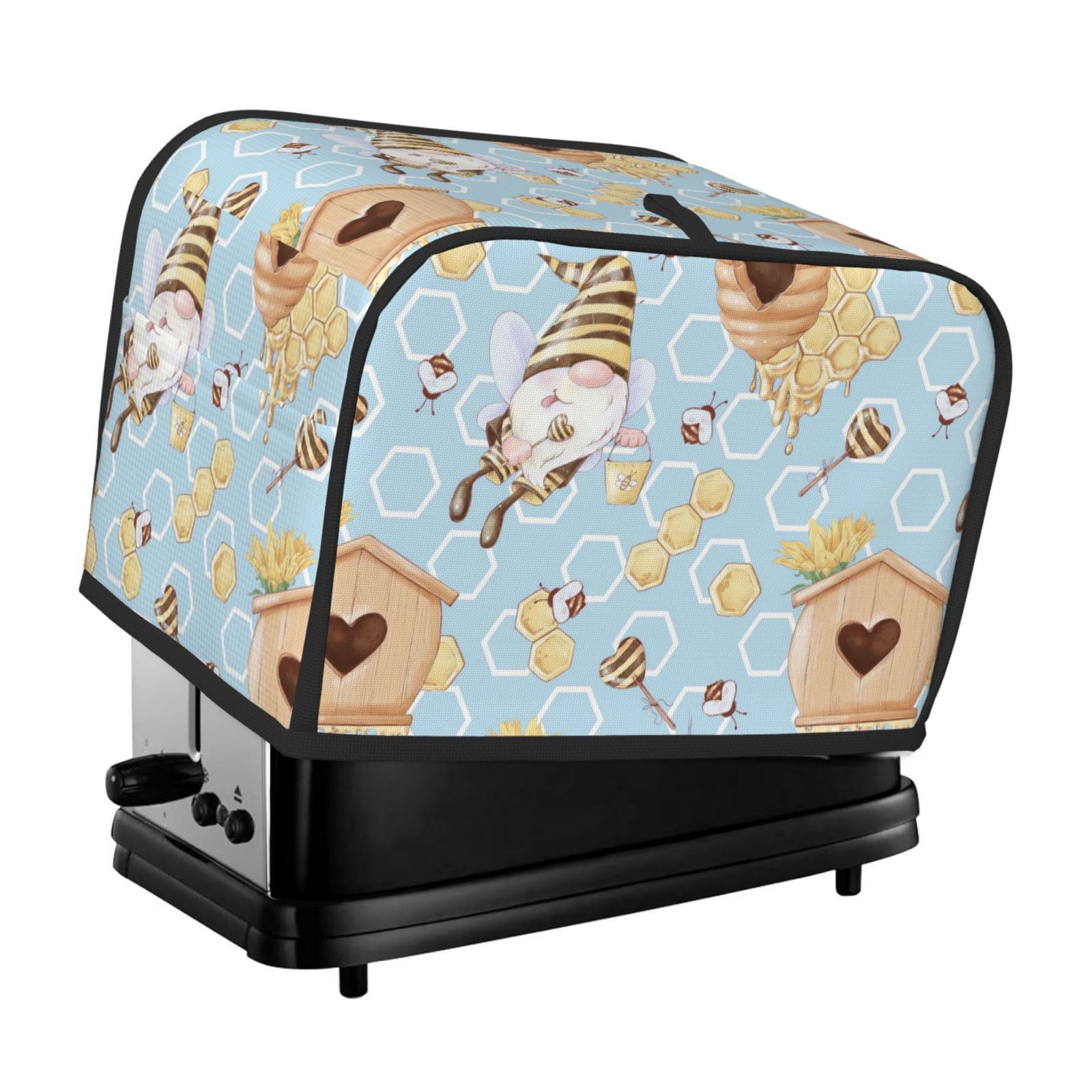 Salelf Cute Gnome Bee Collects Honey 2 Slice Toaster Cover Appliance