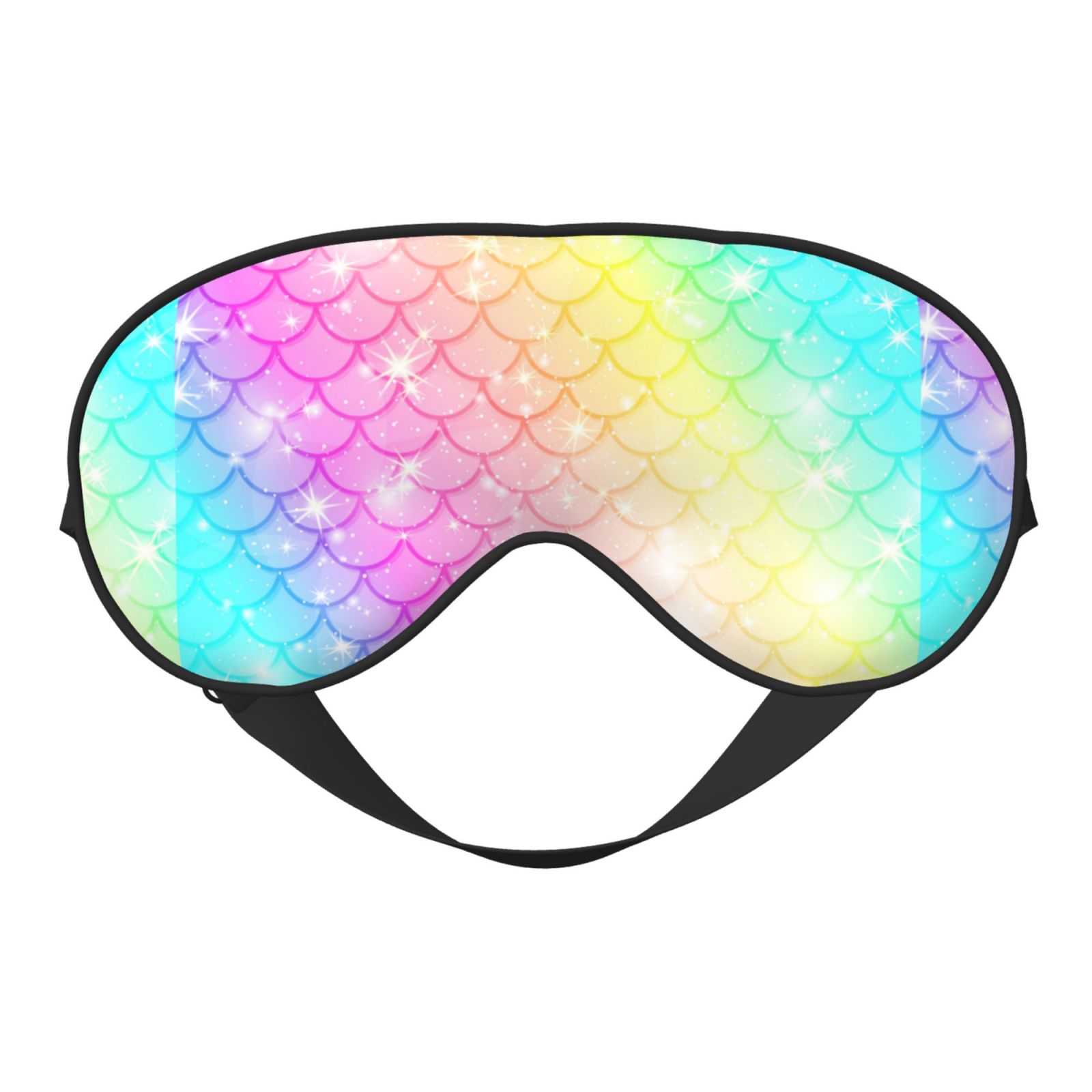 Salelf Fish Scale Sleep Mask DoubleSided Eye Mask Soft Adjustable