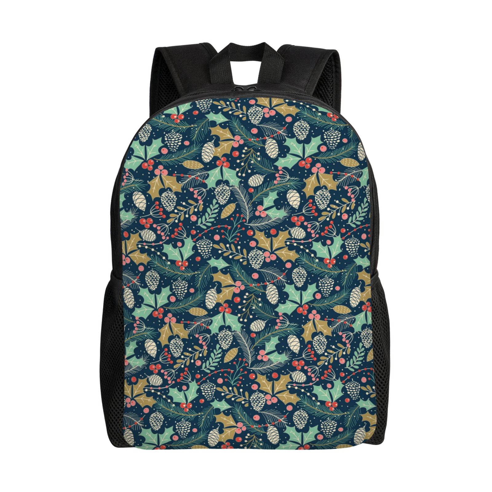 Salelf Holly Leaves and Berries Backpack Casual School Backpack Fits 15