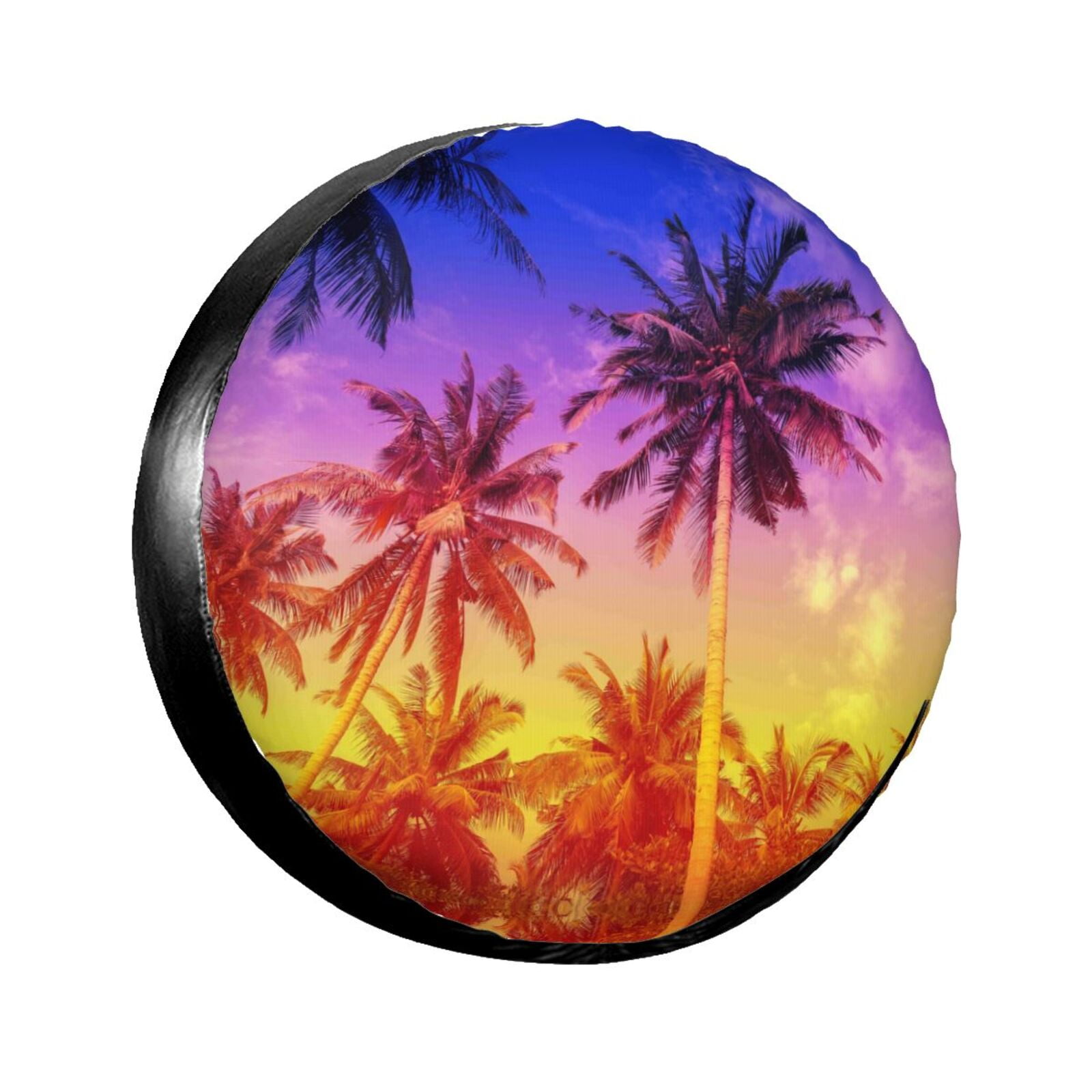 Salelf Palm Trees at Sunset Spare Tire Cover Waterproof Sunproof Wheel ...