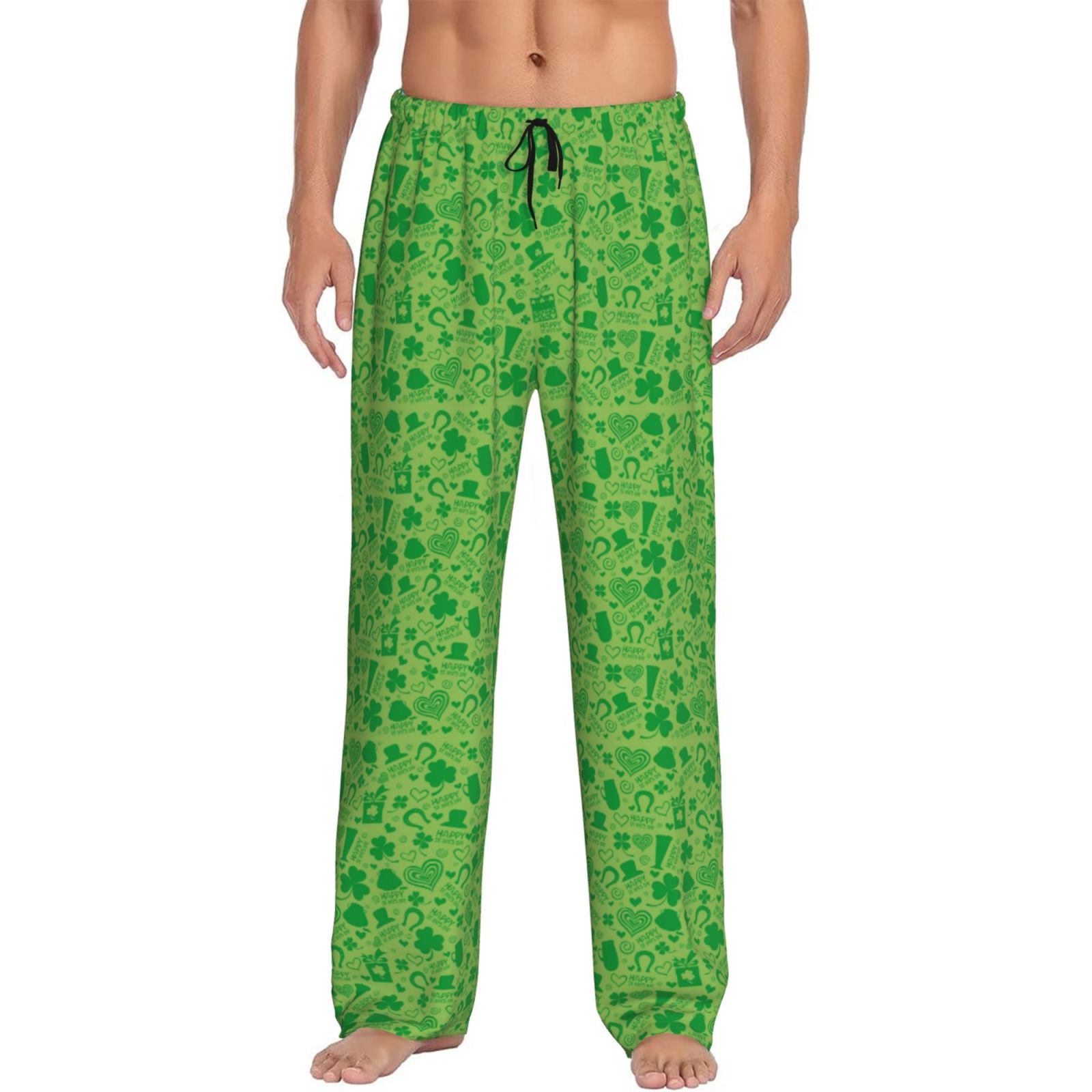 Salelf St Patrick's Day Mens Pajama Pants Comfy Lounge PJ Pants Casual