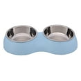 Salelign Dog Bowl Double Bowl Stainless Steel Water and Food Raised