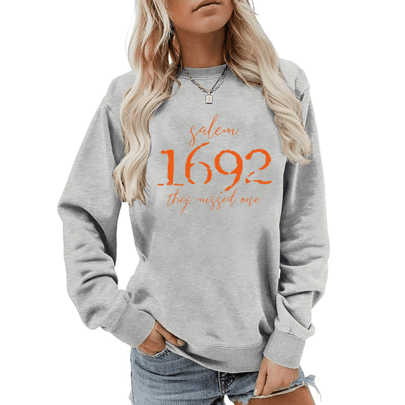 Salem 1692 They Missed One Sweatshirt Halloween Shirts For Women Halloween Witch Tees