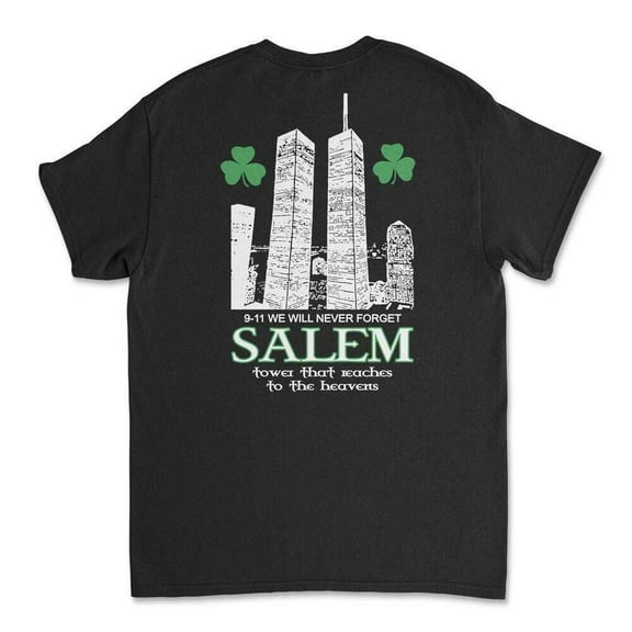 Salem 9/11 Commemorative Black Tee Shirt T-Shirt - S4LEM Witch House Memorial 91