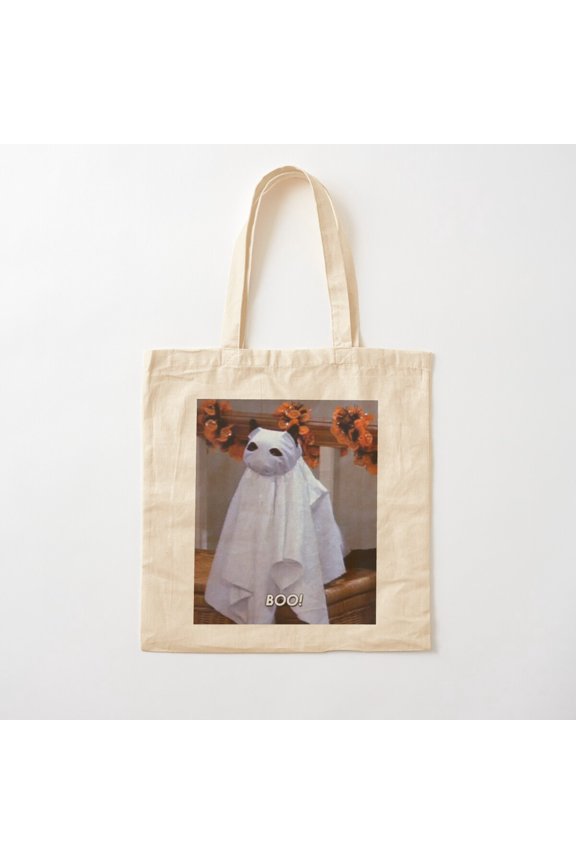 Salem Boo Canvas Tote Bags, Reusable Shopping Bag