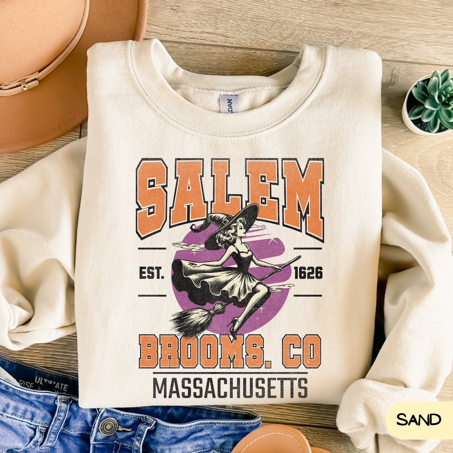 Salem Broom Co Sweatshirt Funny Wit.Ch Halloween Sweatertrendy Spooky