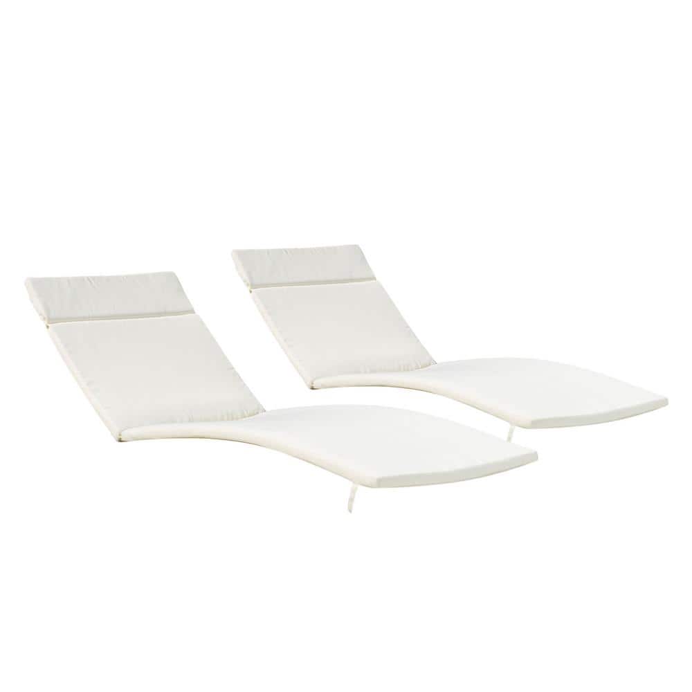 Salem Creamy White 2Piece Deep Seating Outdoor Chaise Lounge Cushion