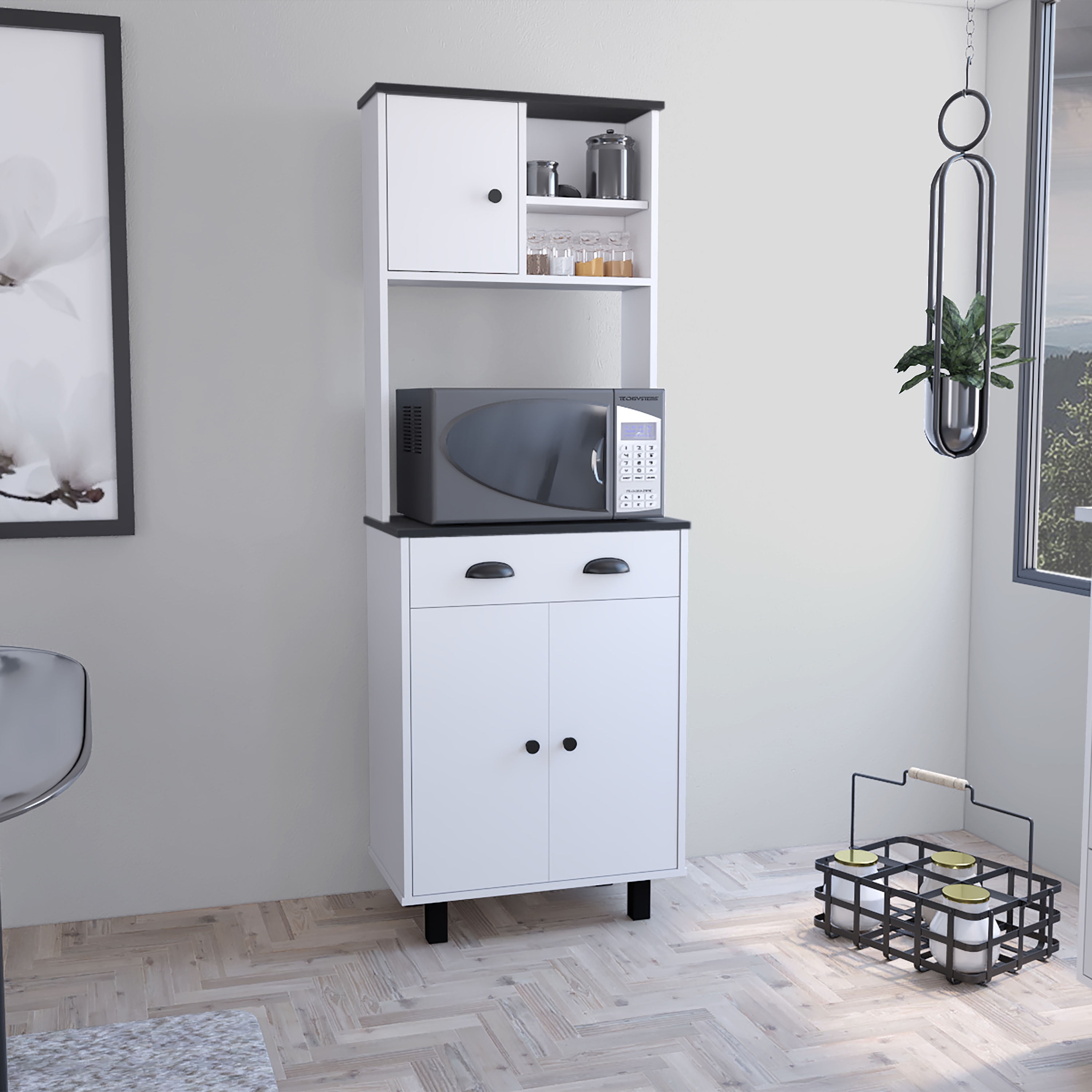 Salem Kitchen Pantry with Shelves & Drawer Space Saving