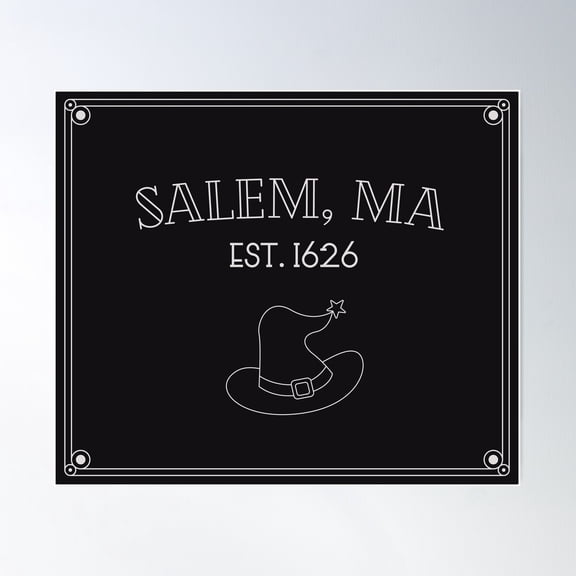 Salem, Ma Design Poster Wall Art, Modern Wall Decor For Living Room Bedroom, 8x12 UNFRAMED