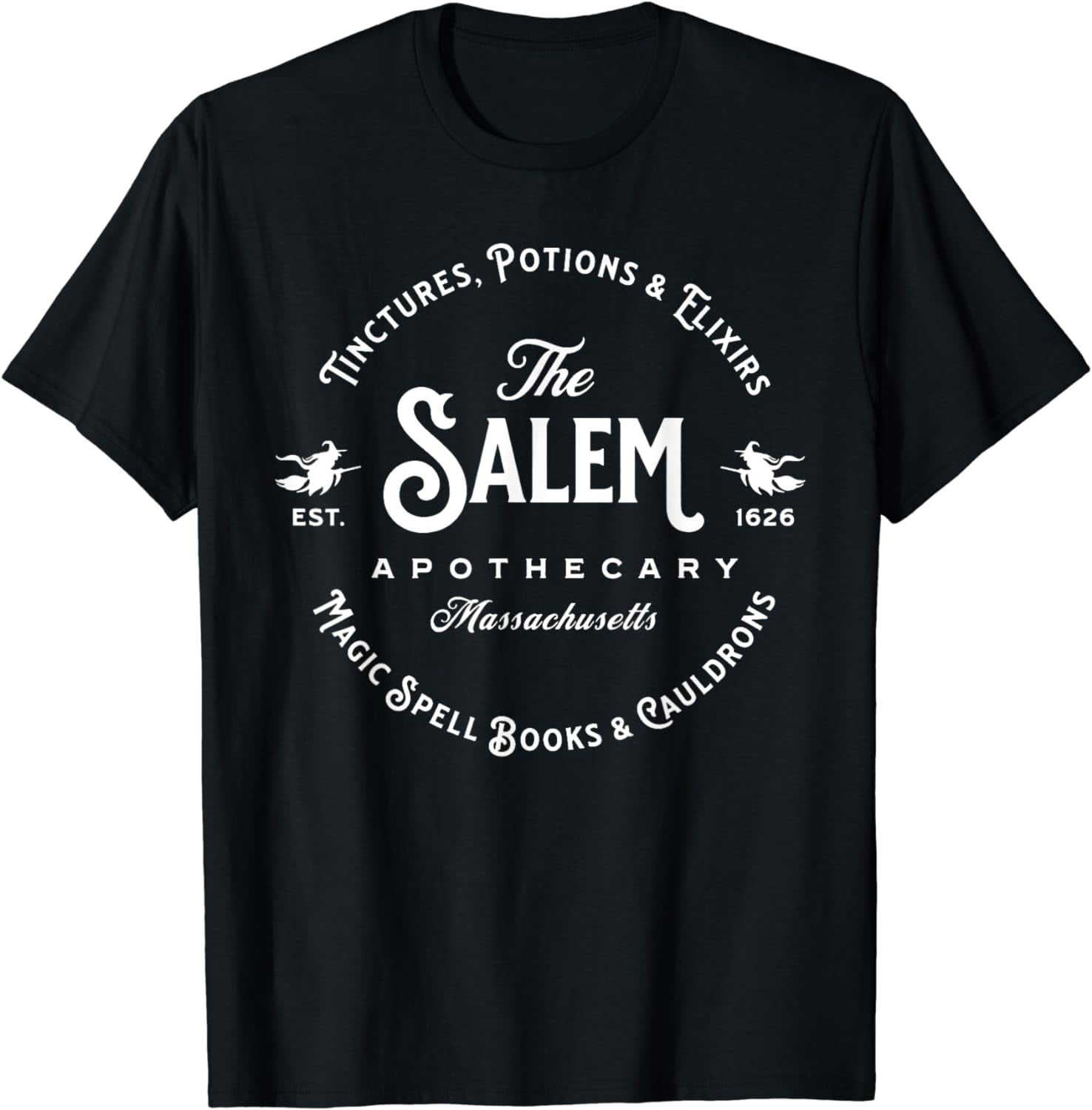 Salem Massachusetts Apothecary Vintage Salem Est 1626 Witch TShirt