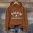 thumbnail image 1 of Salem Massachusetts Est 1626 Sweatshirts for Women Long Sleeve Witchy Fall Graphic Hoodie Soft Fleece Oversized Tunic Top Cozy Loungewear Pullover, 1 of 3