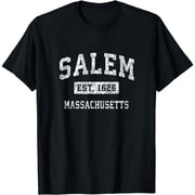 Salem Massachusetts MA Vintage Established Sports Design T-Shirt