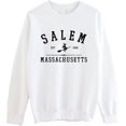 thumbnail image 1 of Salem Massachusetts Witchy Halloween Sweatshirt, Retro Witch City Graphic Pullover, Cozy Fall Sweater, 1 of 6