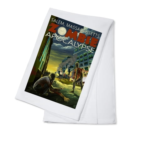 Salem, Massachusetts, Zombie Apocalypse (100% Cotton Tea Towel, Decorative Hand Towel, Kitchen and Home)