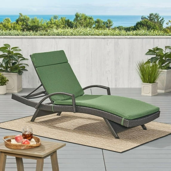 Salem Outdoor Chaise Lounge Cushions - Water-Resistant & Easy-Clean 2-Pack for Patio or Backyard Comfort (Without Lounge Frame)