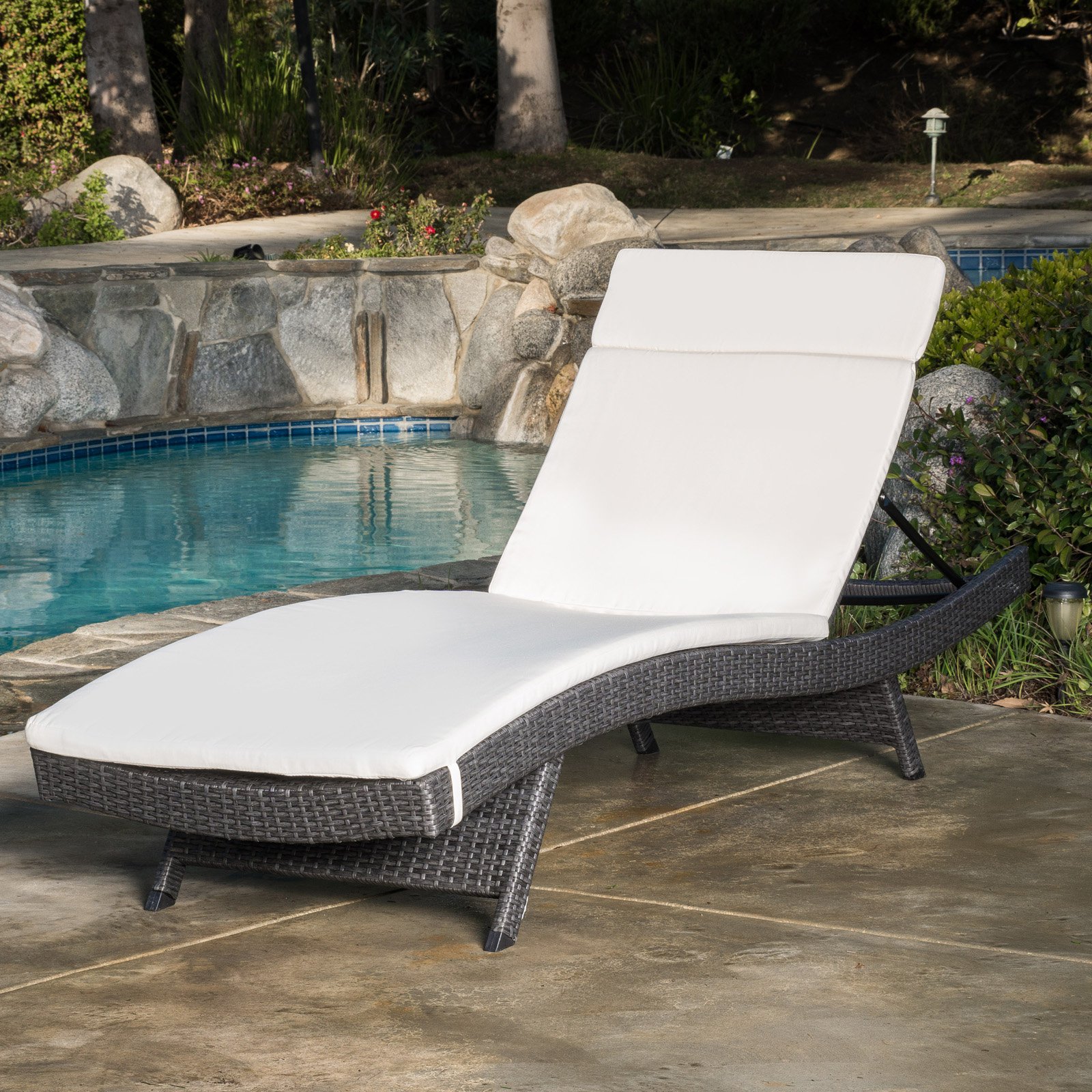 Salem Outdoor Chaise Lounge with Cushion - image 1 of 5