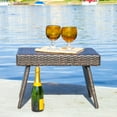 thumbnail image 1 of Salem Pe Wicker Snack Table,Brown Multi Rattan Garden Outdoor Patio Patio Seating, 1 of 10