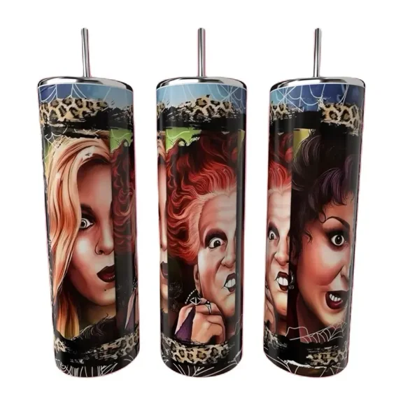 Salem Sisters Hocus Pocus 20oz Stainless Steel Tumbler Drinkware Flasks