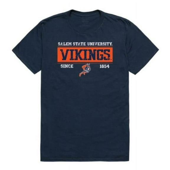 Salem State University Vikings College Established T-Shirt, Navy - Extra Large