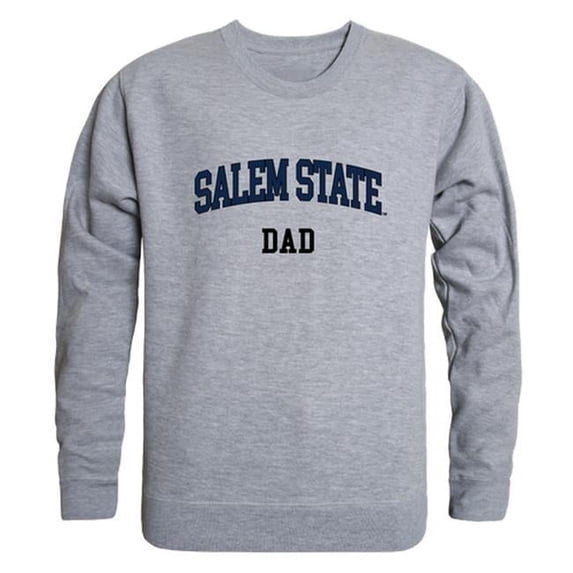Salem State University Vikings Dad Crewneck Sweatshirt, Heather Grey - 2XL