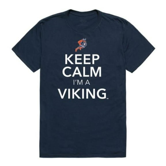 Salem State University Vikings Keep Calm T-Shirt, Navy - Medium