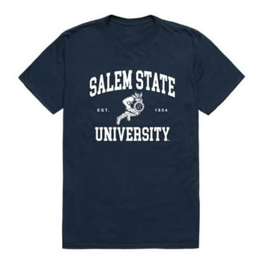 Salem State University Vikings Seal College T-Shirt, Navy - Small